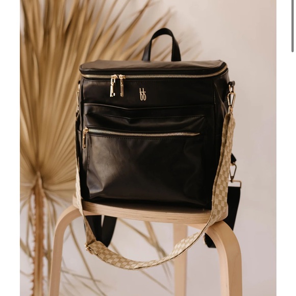 ForeverFrench Vegan Leather Diaper Bag Backpack - Picture 4 of 8